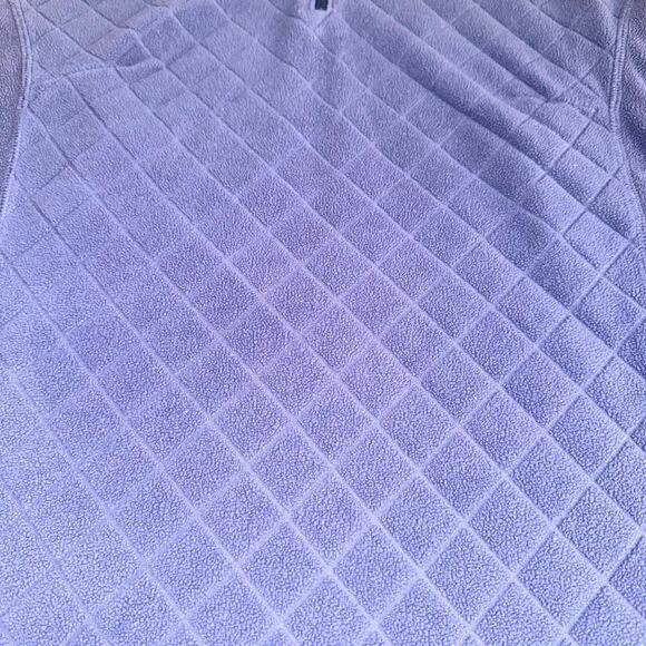 Columbia Quilted Fleece Top Women’s Medium Blue Long Sleeve Quarter Zip Pullover - Picture 5 of 8